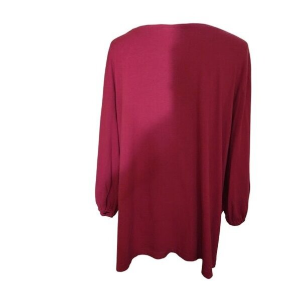 ROUTE 66 PURPLE TOP-SIZE: 3X W/RIBBED DESIGN FRONT NECKLINE AREA - Picture 3 of 5